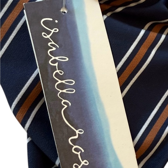 Isabella Rose Striped Pink and Black Bikini Set Size Small NWT - Picture 2 of 15